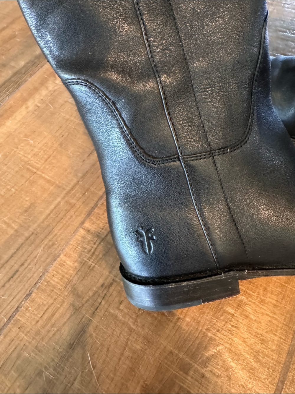 FRYE PAIGE Black Tall Riding Boots - Classic Equestrian Style - Picture 7 of 11